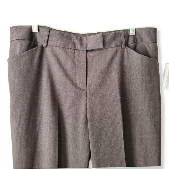Tahari Women Suit Dress Pant Gray 16 Stretch Straight Leg Career Modern Neutral - Picture 6 of 15